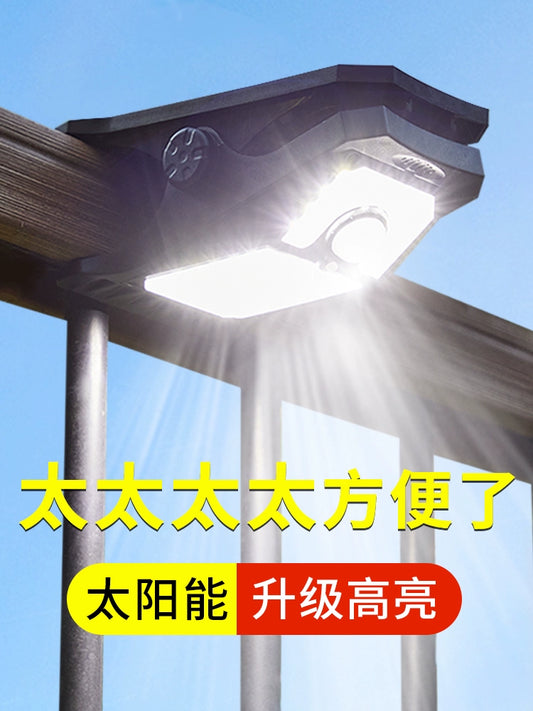 2024 New Arrival Solar Outdoor Light Courtyard Outdoor Light Home Balcony Human Body Sensor Lighting Wall Lamp Clip Lamp