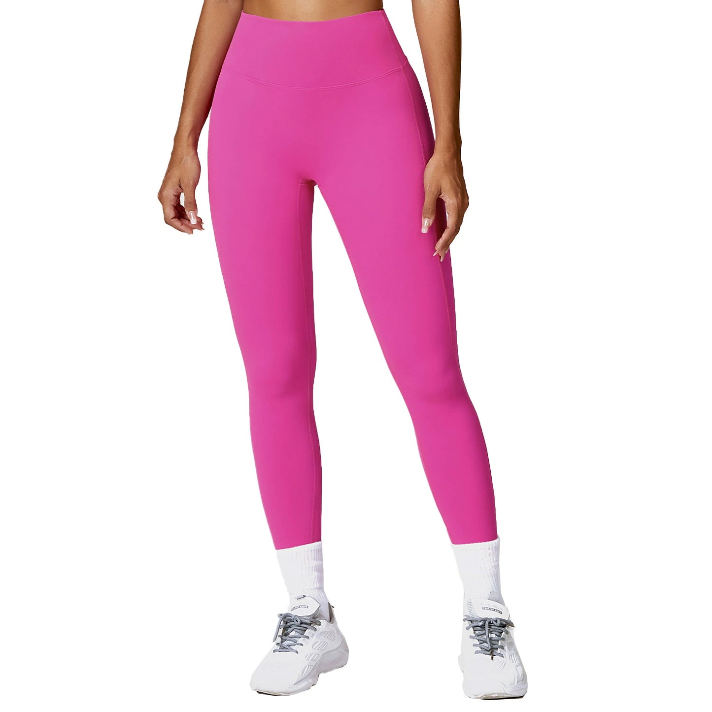 2023 Belly Contracting Hip Lifting Brushed High Waist Yoga Pants Quick-Drying Workout Running Pants Outer Wear Tight Sports Pants Trousers