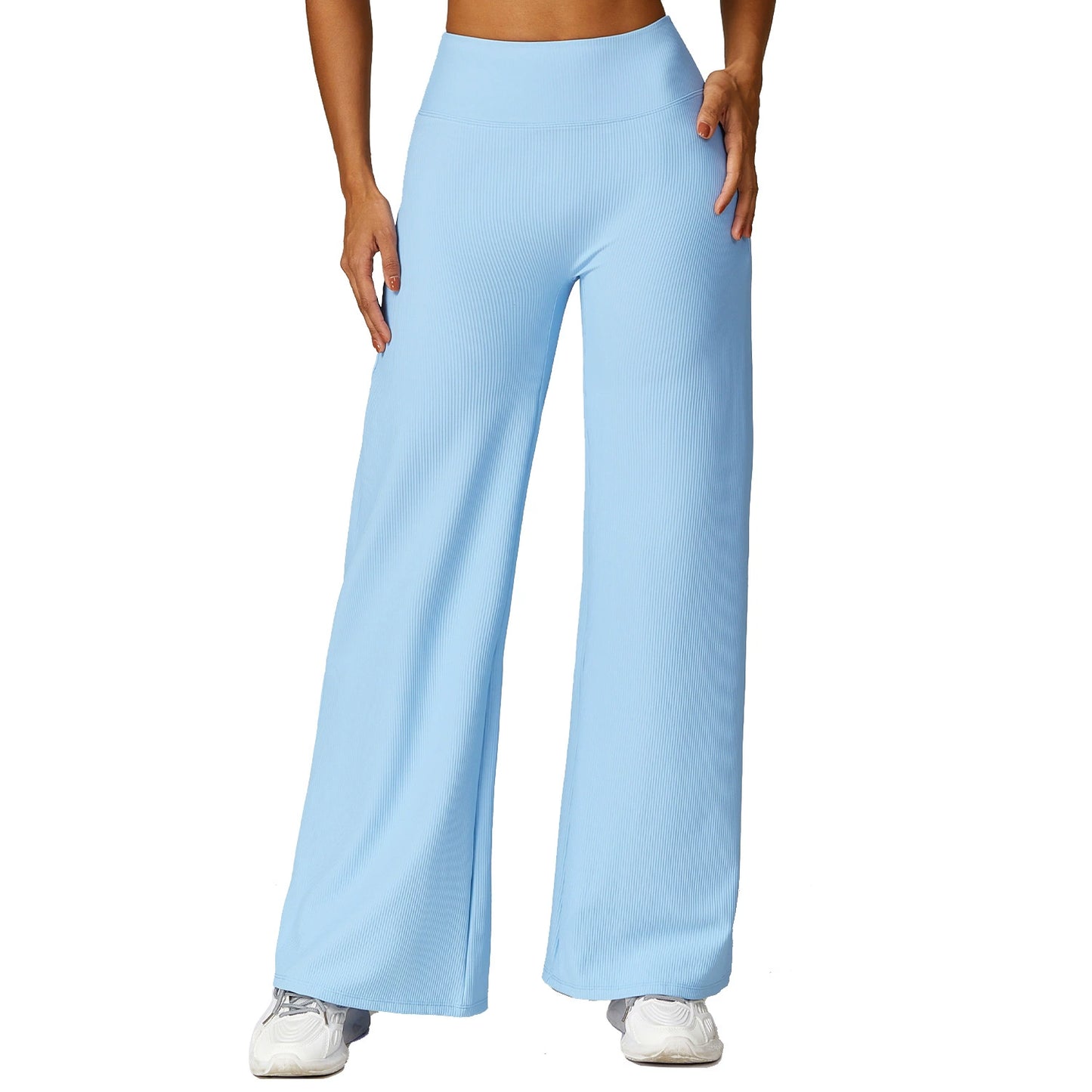 Fashion Thread High Waist Casual Pants Women's All-Matching Outer Wear Straight Wide Leg Pants Quick-Drying Loose Track Pants