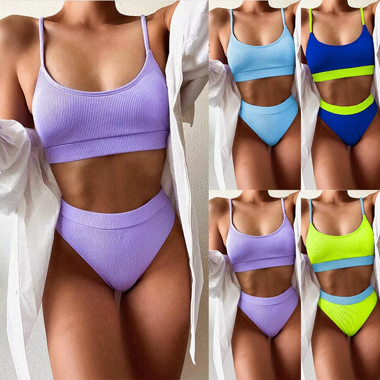 High Waist Beach Triangle Bikini