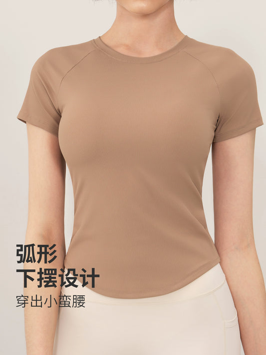 Women's Short-Sleeved Tight Quick-Dry Sports Tops for Summer