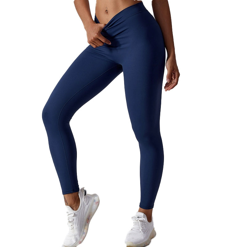 Fashion Brushed Hip-Lifting and Pleated Outdoor Quick-Drying Yoga Pants