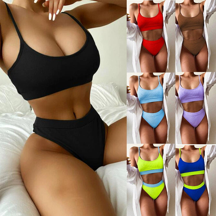 High Waist Beach Triangle Bikini