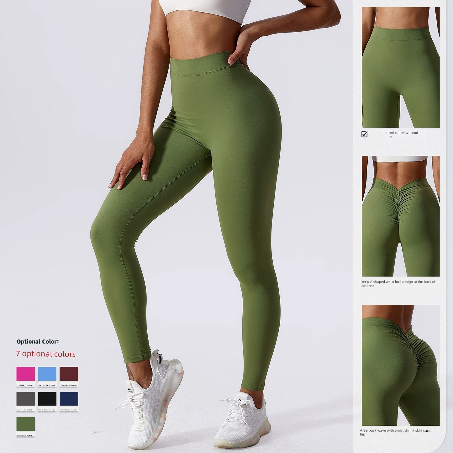 Fashion Brushed Hip-Lifting and Pleated Outdoor Quick-Drying Yoga Pants