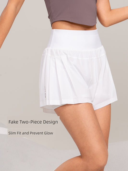 Yoga Shorts Women's Spring and Summer Anti-Wardrobe Malfunction Fitness Fake Two-Piece