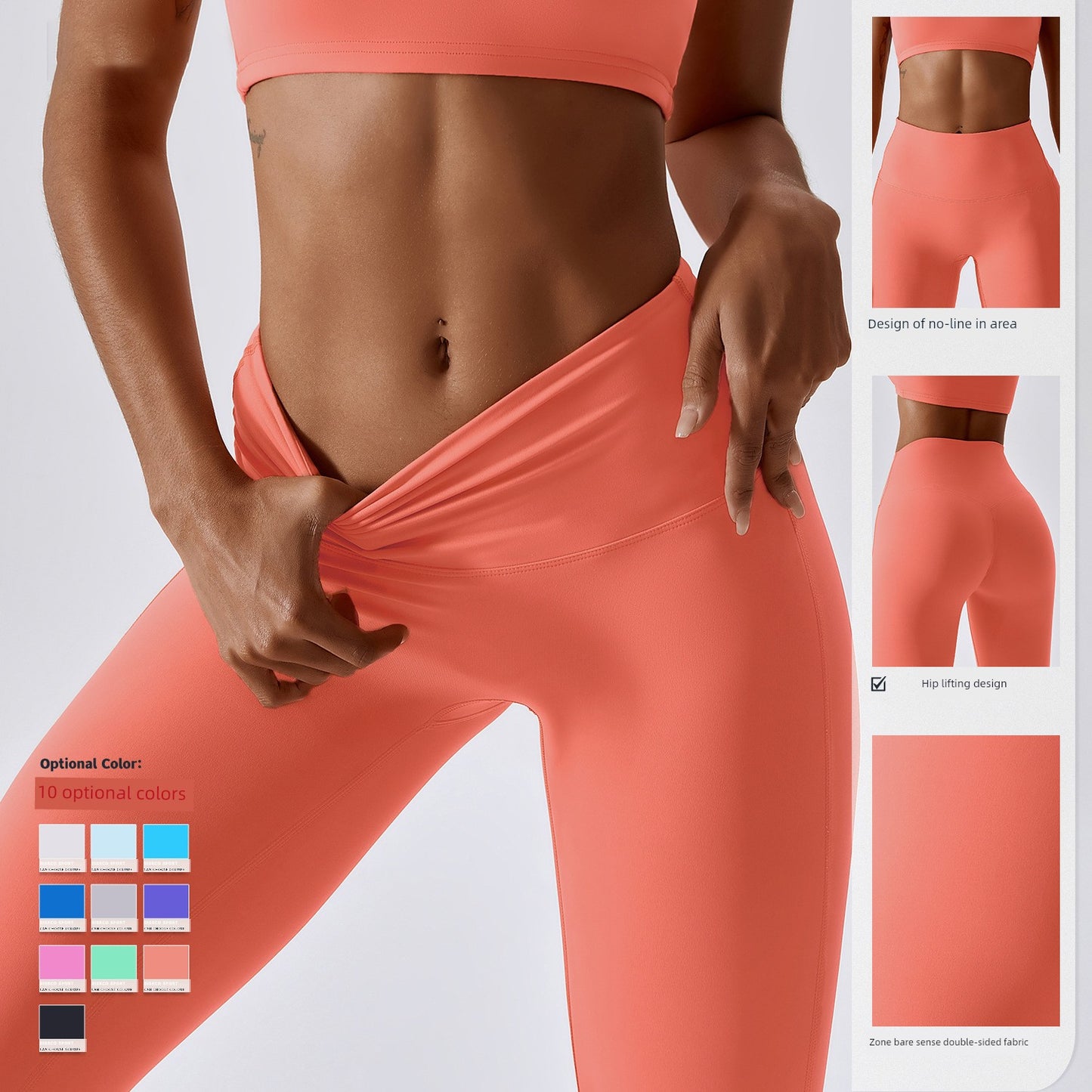 European and American-Style Hip Lift Quick-Drying Candy-Colored High-Waist Fitness Pants